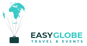 Logo mit Heißluftnallon EASYGLOBE Travel und Event